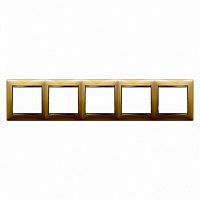 Рамка 5 постов VALENA CLASSIC, золото матовое | код. 770305 | Legrand