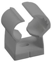 Клипса с фикс. для глад. труб 26-32мм сер. IEK | код CTA00D-FL-026-K41 | IEK