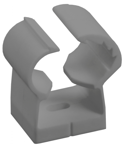 Клипса с фикс. для глад. труб 26-32мм сер. IEK | код CTA00D-FL-026-K41 | IEK