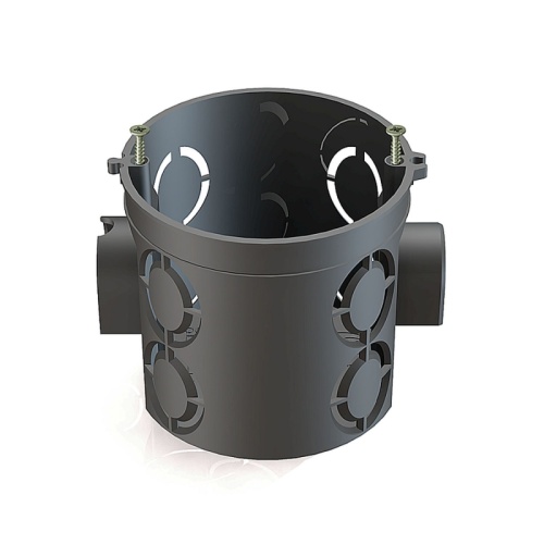 Коробка установочная D68x62мм для скрытого монтажа в кирпичных стенах (с саморезами) черная (CHINT) | код 8810003 | CHINT Коробка установочная D68x62мм для скрытого монтажа в кирпичных стенах (с саморезами) черная (CHINT) | код 8810003 | CHINT