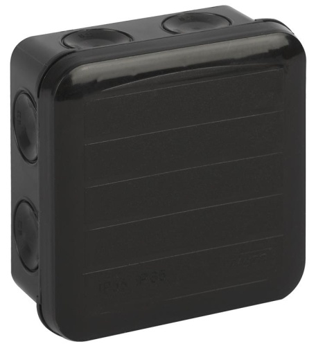 Коробка распределительная ОП 85х85х45мм двухкомпонентная 8 вводов IP65 черн. | код 67240Ч | Ruvinil Коробка распределительная ОП 85х85х45мм двухкомпонентная 8 вводов IP65 черн. | код 67240Ч | Ruvinil