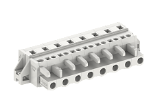 475603/010 Розетка каб., MCS, с крепеж.фланцем, горизонт.,шаг 7.5мм, 3 конт., сер., шт | код 475603/010 | SUPU