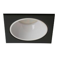 Светильник ДВО-13w G5.3 без лампы квадратный черный белый | код 51407 | Feron