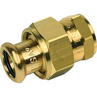 Соединение разъемное с плоским уплотнением бронза пресс 22 х 1'1/4 ВР для медных труб (1835922114) | код RG008U99OH0NU9 | Sanha