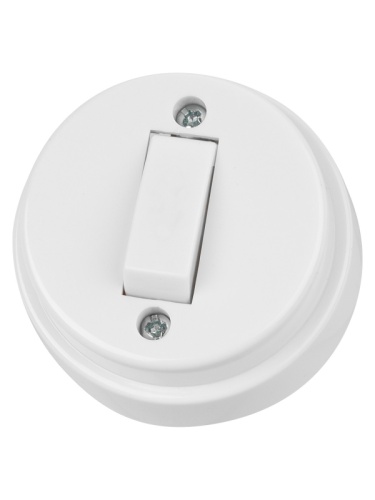 Выключатель 1-кл. открытой установки IP20 10А белый Ретро TDM | код SQ1806-0505 | TDM Выключатель 1-кл. открытой установки IP20 10А белый Ретро TDM | код SQ1806-0505 | TDM