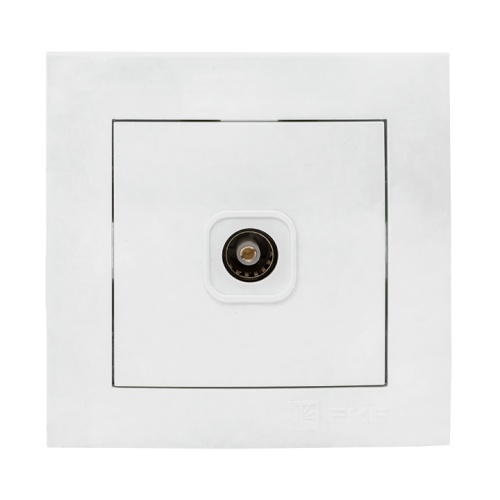 Валенсия розетка телевизионная 1-местная 75Ом 5-862МГц белая PROxima | код EWA00-027-10 | EKF