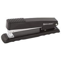Степлер №24/6, 26/6 металлический BRAUBERG Office, до 30 листов, полнозагрузочный, черный, 228610 | код 228610 | BRAUBERG