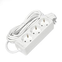 Удлинитель бытовой 3 гнезда, ПВС 3*0,75, 2,2кВт, с заземлением 5м Лидер DOMTOK | код 2376 | Universal