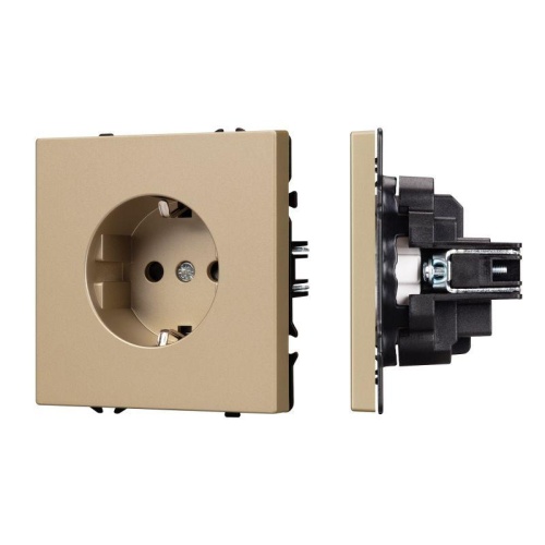 Механизм электрической розетки SCT-NOBE-MEU1-SFPL-GD 230В 16А Arlight 054278 Механизм электрической розетки SCT-NOBE-MEU1-SFPL-GD 230В 16А Arlight 054278