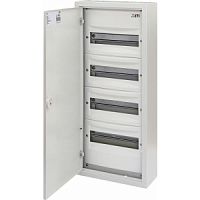 Щит металлический WRP12-4 (4х12 мод., 48мод., пластик. фальш-панель, IP30, наружн. исп.) | код 001101378 | ETI