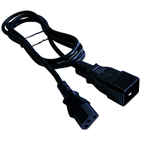 Шнур питания С13-C20, 3х0.75, 220В, 10А, черный, 1 метр | код LAN-PP13/20-1.0-BK | LANMASTER