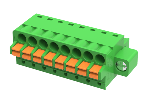 MC-RJ3.5H02P-K-0001 Разъем каб. розетка шаг 3.5, 2 конт. угловая, push-in. с фланцевым креплением, шт | код MC-RJ3.5H02P-K-0001 | SUPU