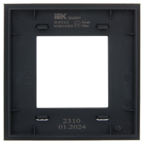 SKANDY Рамка 1-мест. SK-F21G стекло граф. IEK | код SK-M12-G-K53 | IEK фото 2