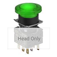 Головка кнопки S16BR-H1G, грибовидная зеленая ?23мм с самовозвратом, монтажное отверстие ?16мм | код A8026-A5550009099 | РЕЛЕ И АВТОМАТИКА