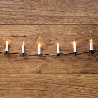 Гирлянда Свечи 4м, темно-зеленый ПВХ, 20 LED ТЕПЛЫЙ БЕЛЫЙ | код 303-083 | NEON-NIGHT