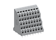 258221 Клемма MCS 3-уровневая, угловая, шаг 5.0мм, 21 конт., сер., шт | код 258221 | SUPU