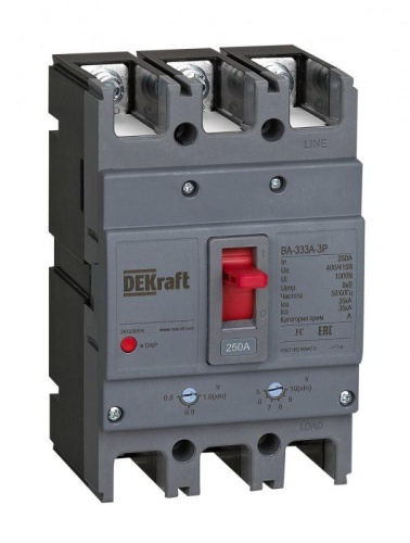 Выключатель автоматический 3п 250А 35кА ВА-333А | код. 28123DEK | DEKraft