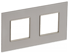 SKANDY Рамка 2-мест. SK-F22Sh стекло шамп. IEK | код SK-M22-G-K37 | IEK