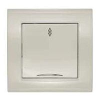 Переключатель проходной 1-кл. СП Бриллиант 10А IP20 с подсветкой сл. кость UNIVersal 7948608