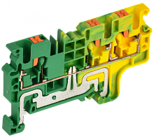Колодка клеммная CP-MC-PEN земля 3 вывода 2,5мм2 IEK | код YCT22-03-3-K52-002 | IEK