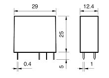 Реле миниатюрное универсальное электромеханическое, монтаж на печатную плату или в розетку, выводы с шагом 5 мм, 2СO 10A, контакты AgNi, катушка 48 В DC, степень защиты RTII (50 шт.) FINDER | код 446290480000 | FINDER