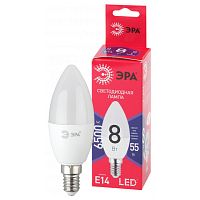 Лампа светодиодная RED LINE LED B35-8W-865-E14 R 8Вт B35 свеча 6500К нейтр. бел. E14 | Код. Б0045341 | ЭРА