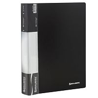 Папка 80 вкладышей BRAUBERG стандарт, черная, 0,9 мм, 221608 | код 221608 | BRAUBERG