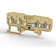 326 720, Клеммник пружинный 4-х выводной, с индикацией 220 VDC, 2,5 мм.кв., (бежевый), YBK 2,5 CLD 220VDC | код 0.0.0.3.26720 | KLEMSAN