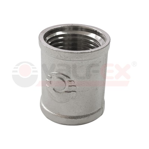 Муфта никелированная соединительная ВР-ВР 1 1/4дюйм (40/10) | код VF.170.N.114 | VALFEX Муфта никелированная соединительная ВР-ВР 1 1/4дюйм (40/10) | код VF.170.N.114 | VALFEX