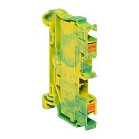 Клеммная колодка пружинная 2.5 Push-in земля | код PIT-2,5-pe | EKF