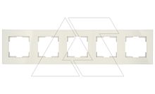 Rita - Рамка 5 постов, горизонтальный монтаж, серый | код 2220-800-1503 | Mutlusan