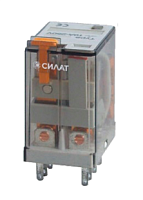 PR041 СИЛАТ Реле промежут., 2СО, 220VAC, 10А(240VAC/28VDC), тест, мех.инд., под SR07/PTF08A, шт | код PR041 | SILAT