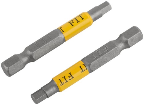 Биты кованые сталь S2 односторонние 50 мм Н4 Профи 2 шт блистер | код 57520 | FIT фото 5