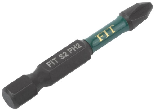 Биты кованые ударные, сталь S2, односторонние 50 мм PH2, Профи 10 шт., блистер | код 57485 | FIT фото 5