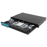 Оптическая полка выдвижная 1U с адатерами 8 х duplex SC ОМ3 в комплекте с лицевой панелью, пигтейлами, сплайс-кассет(ой/ами) и гильз | код RNFP53DSCU8 | DKC