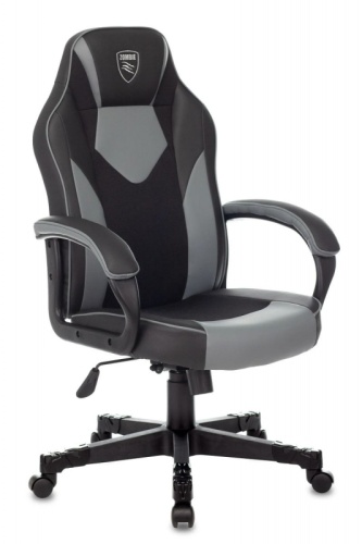 Кресло игровое Zombie GAME 17 черный/серый эко.кожа/ткань крестов. пластик | код 1609509 | ZOMBIE Кресло игровое Zombie GAME 17 черный/серый эко.кожа/ткань крестов. пластик | код 1609509 | ZOMBIE