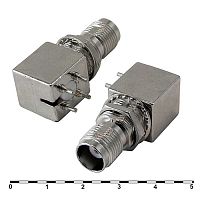 Разъём высокочастотный RUICHI TNC-JR, гнездо на плату, прямой угол | код 80438 | Ruichi