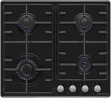 Газовая варочная поверхность Maunfeld EGHE.64.3STS-EB/G черный | код 1859590 | MAUNFELD