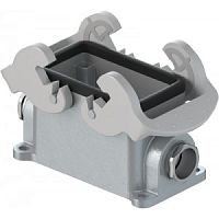 Закрытое основание разъема REVOS, Size 10, с уплотнителем, с двумя защелками, 2 кабельных ввода IP54 PG16, материал корпуса: алюминиевый сплав | код 72.330.1028.0 | Wieland