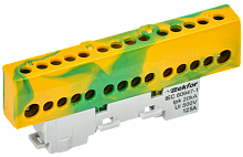 TEKFOR Шина PE земля изолированная на универсальном держателе 8х12-14-ЖЗ IEK | код TF-NN20-14-KL-K52 | IEK