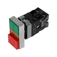 Кнопка LAY5 "I-O" прямоугольная 230 В NO+NC | код 36-5541 | Rexant