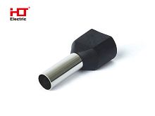 Наконечник штыревой втулочный изолированный (двойной) Ншви(2) 6014 чёрый HLT | код 084-04-65| HLT