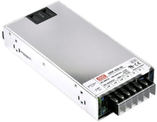 Источник питания AC-DC, 450Вт, вход 85…264В AC, 47…63Гц /120…370В DC, ККМ, выход 7.5В/0…60A, рег. вых=6.8…9В, доп. выход 5В/0…0.3А, изоляция 3000В AC, в кожухе 218х105х41мм, -30…+70С | код HRPG-450-7.5 | MeanWell Источник питания AC-DC, 450Вт, вход 85…264В AC, 47…63Гц /120…370В DC, ККМ, выход 7.5В/0…60A, рег. вых=6.8…9В, доп. выход 5В/0…0.3А, изоляция 3000В AC, в кожухе 218х105х41мм, -30…+70С | код HRPG-450-7.5 | MeanWell