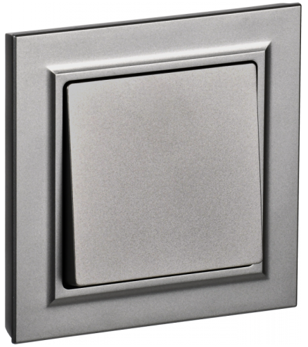 BRITE Выключ. 1-кл. 10А в сб. ВСР10-1-0-БрС сталь IEK | код BR-V10-0-10-K46-F | IEK