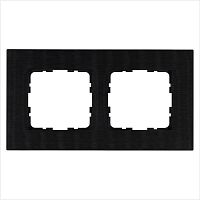 Рамка 2-постовая, алюминий Black | код G1002AB | Jasmart