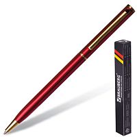 Ручка бизнес-класса шариковая BRAUBERG Slim Burgundy, корпус бордо, узел 1 мм, линия письма 0,7 мм, синяя, 141403 | код 141403 | BRAUBERG