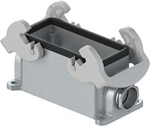 Закрытое основание разъема REVOS, Size 24, с уплотнителем, с двумя защелками, 1 кабельный ввод IP54 M25x1,5, с левым расположением, материал корпуса: алюминиевый сплав | код 70.331.2435.0 | Wieland