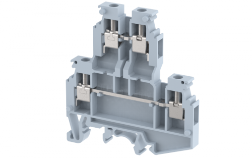 Клемма проходная винтовая с электронными компонентами 4 мм2, с обратным диодом 1000 В, двухуровневая, на 4 подключения, серая KUDD4ND4(G) | код 1103510440 | Elmex Клемма проходная винтовая с электронными компонентами 4 мм2, с обратным диодом 1000 В, двухуровневая, на 4 подключения, серая KUDD4ND4(G) | код 1103510440 | Elmex