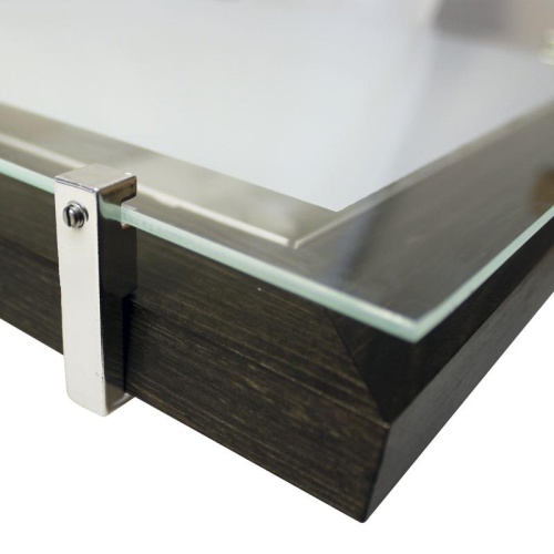 Светильник Полесье 300х300 НПБ 09-2х40-001 М94 белый корпус венге держатель хром ИУ | код 1005205889 | Элетех фото 3