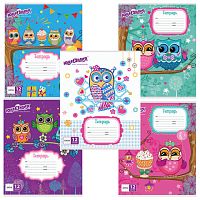 Тетрадь 12 л. ЮНЛАНДИЯ клетка, обложка картон, СОВЯТА | код 104918 | ЮНЛАНДИЯ